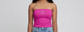 Gemini Zodiac Astrology Symbol Rhinestone Tube Top