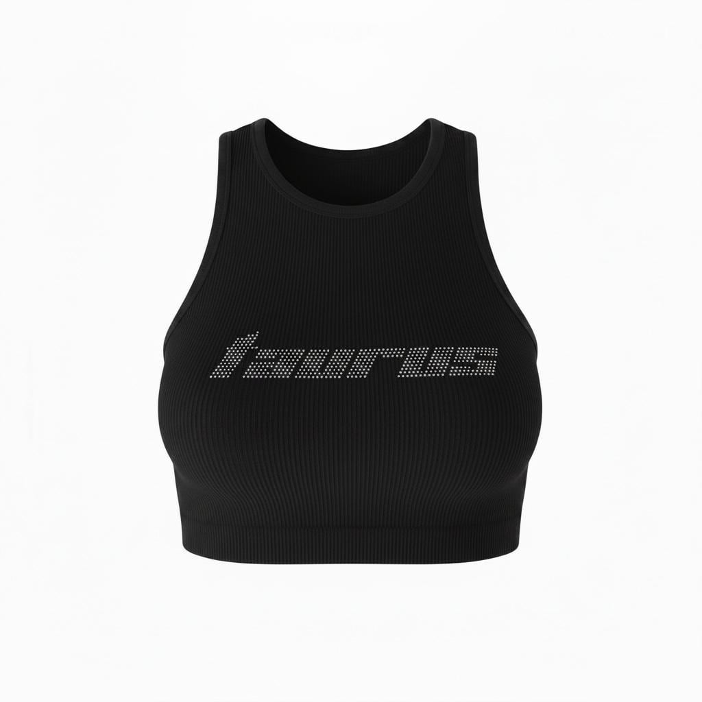All Zodiac Astrology Rhinestone Racerback Tank Top - Y2K Font
