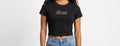 Leo Zodiac Astrology  Rhinestone Crop Top - Y2K Font