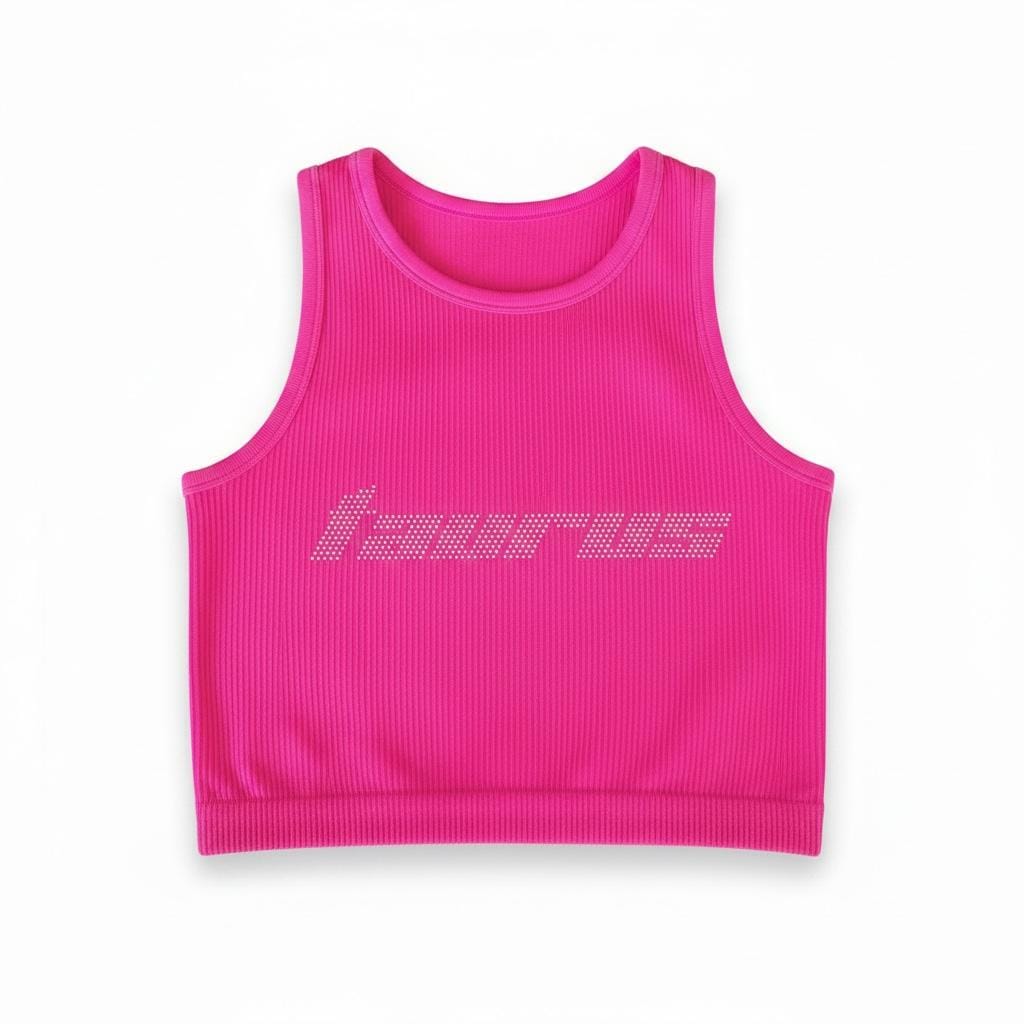 All Zodiac Astrology Rhinestone Racerback Tank Top - Y2K Font