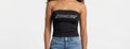 Cancer Zodiac Astrology Rhinestone Tube Top - Y2K Font