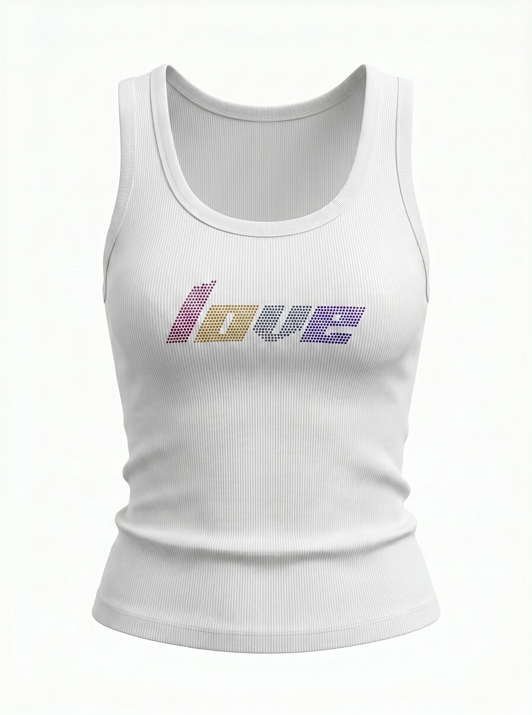 Customizable Rhinestone Tank Top | Rainbow Rhinestone Crop Tank | LGBTQ+ Pride Shirt | Y2K Inspired Festival Top | Pride Month Outfit